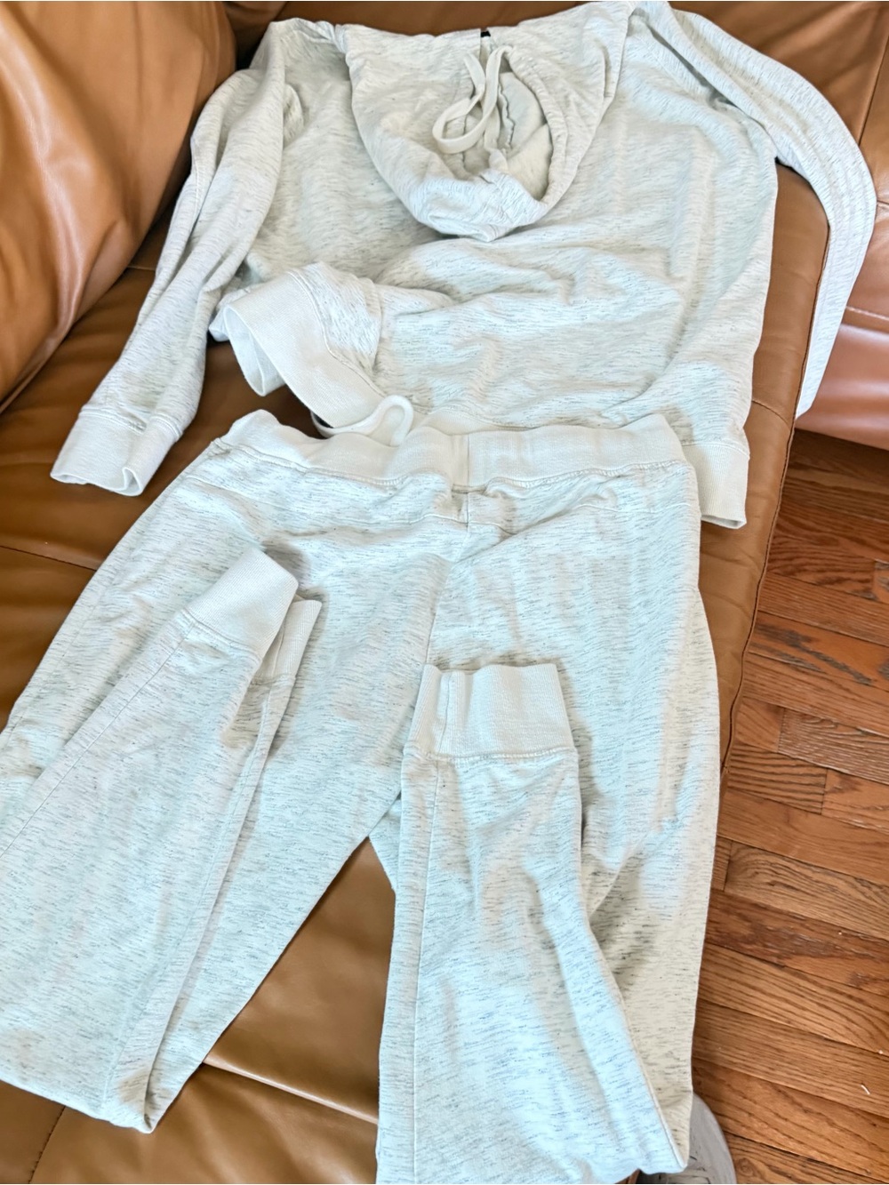 Mono B Cream 2 pc set. Heather Hoodie /Leggings Size Medium - Picture 8 of 12